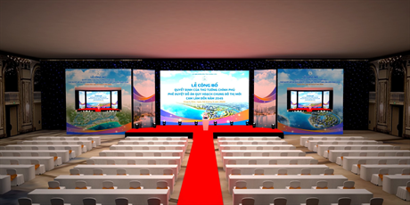 Bộ nhận diện sự kiện "Lễ công bố quyết định của Thủ tướng Chính phủ phê duyệt đồ án quy hoạch chung đô thị mới Cam Lâm đến năm 2045"