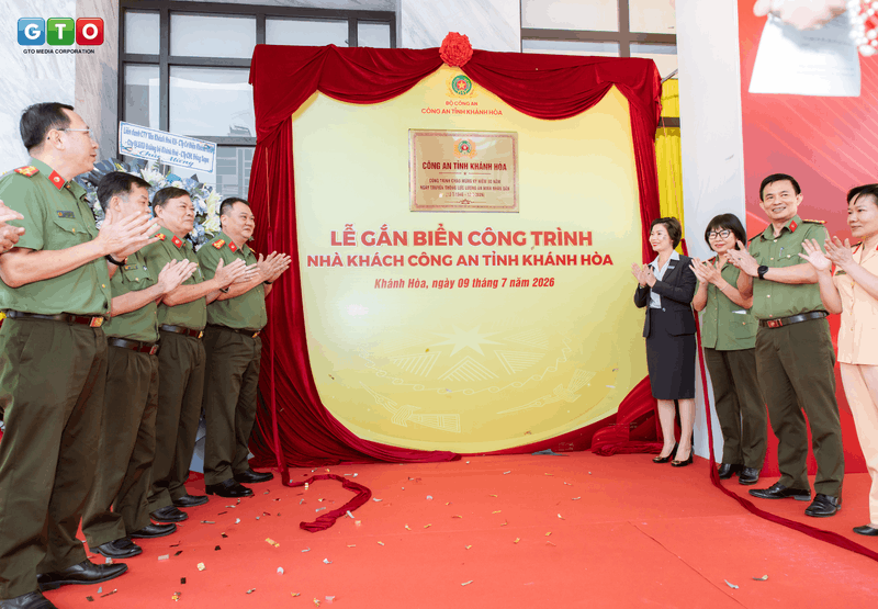 Lễ gắn biển công trình Nhà khách Công an tỉnh Khánh Hòa