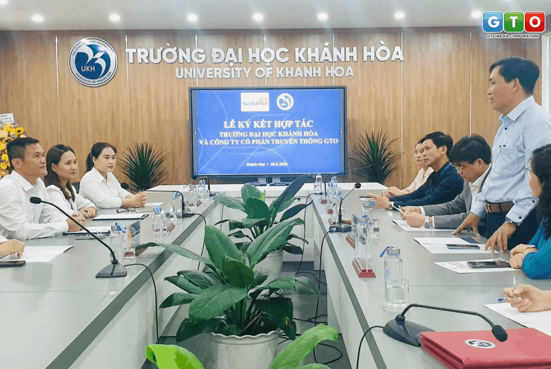 Lễ ký kết Biên bản Ghi nhớ hợp tác (MOU) giữa Trường Đại học Khánh Hòa và Công ty Cổ phần Truyền thông GTO